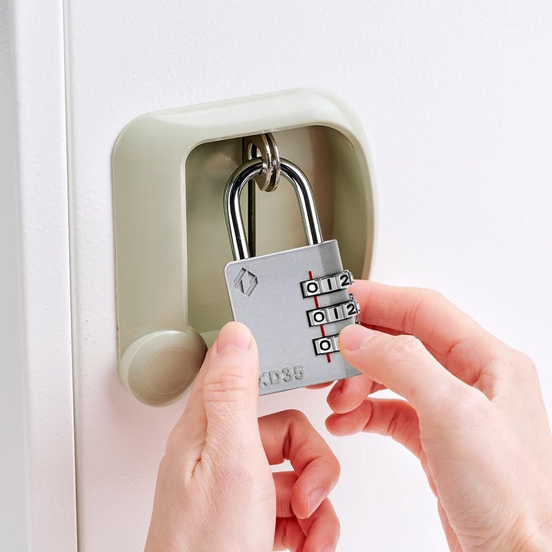 Zarker XD35 Combination Lock, 3-Digit Padlock for School Gym Sports LockerLock, Fence, Toolbox, Case, Hasp Storage (1-Pack, Gray) - Image 2